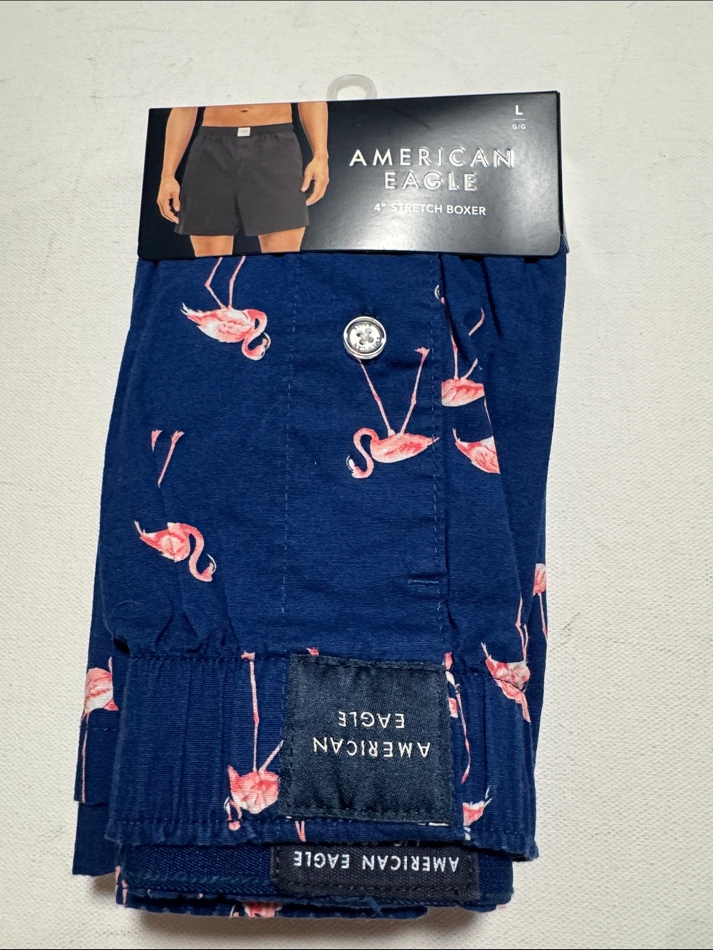 Pink Flamingo Boxers Mens Large American Eagle